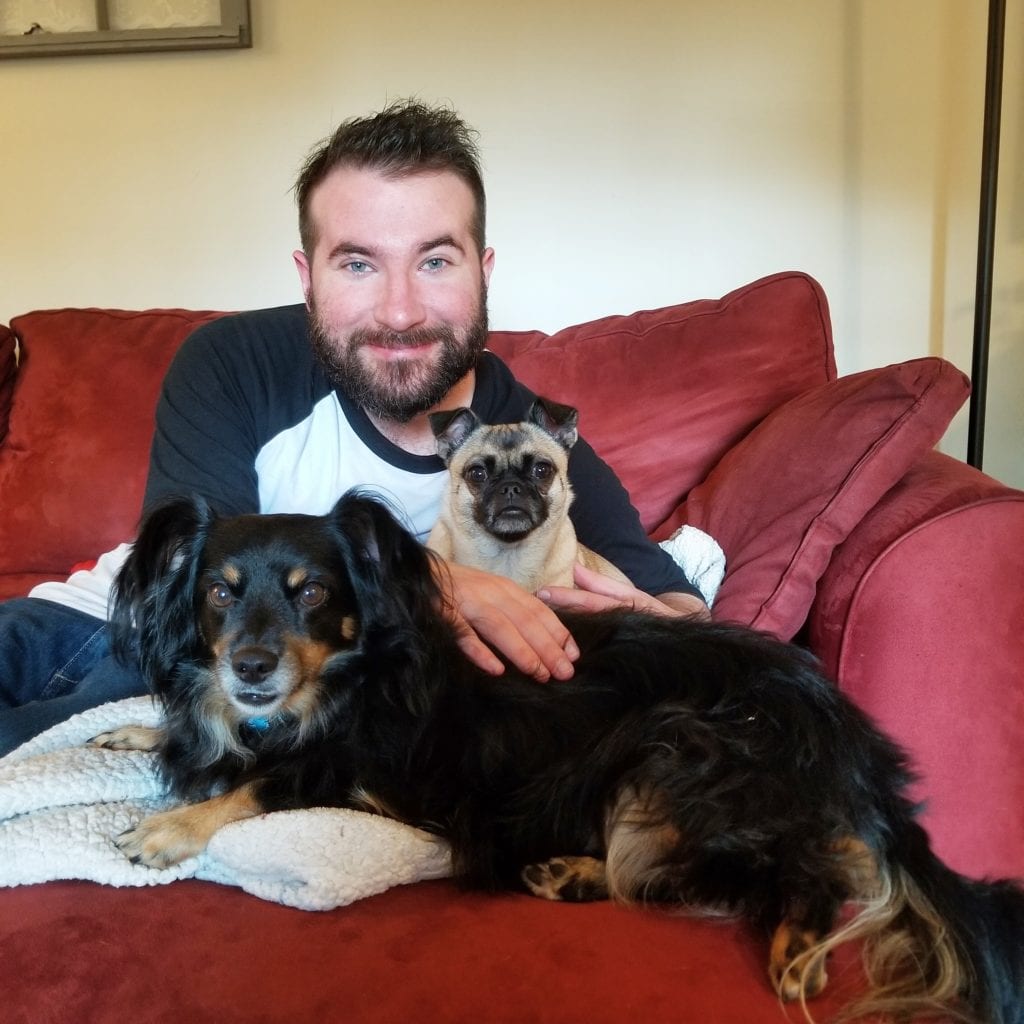 Heather's husband and dogs